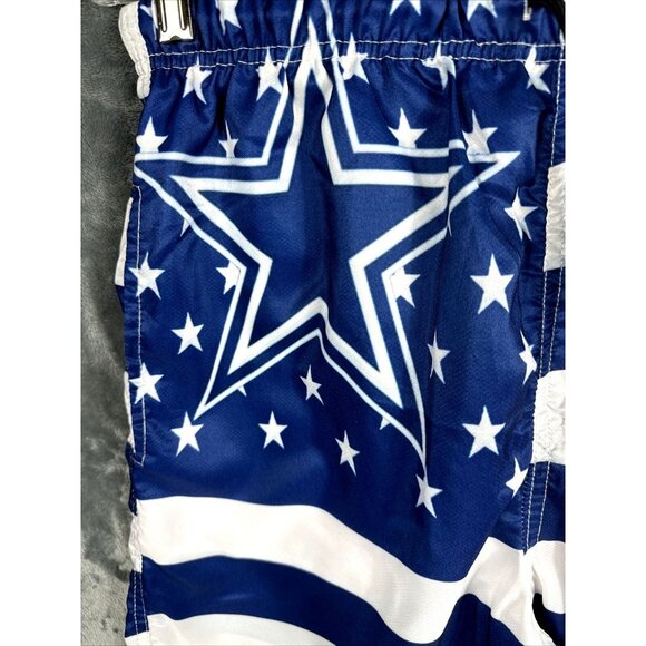 Mens USA Shorts Stars & Stripes Navy Blue & White Medium Swim Trunks Casual - Picture 4 of 15